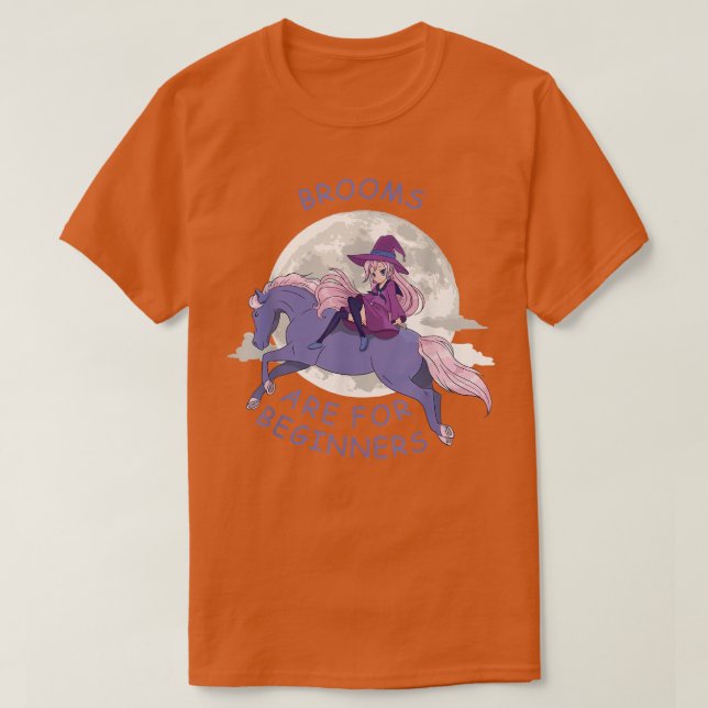Brooms Are For Beginners Anime Witch 341  T Shirt (Design framsida)