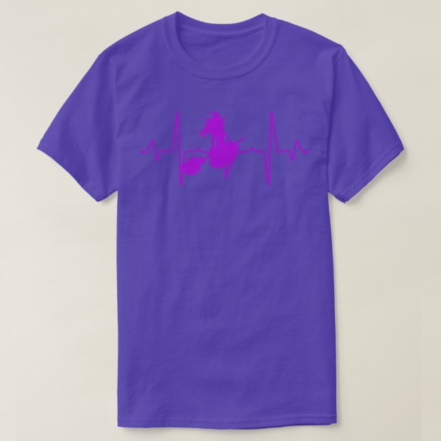 Broomstick Heartslag Witch T Shirt (Design framsida)