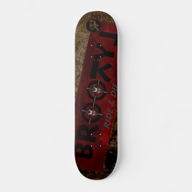 BROOTLYN BROOTYL Rid OCH Dö Skateboard Bräda 19,5 Cm (Framsida)