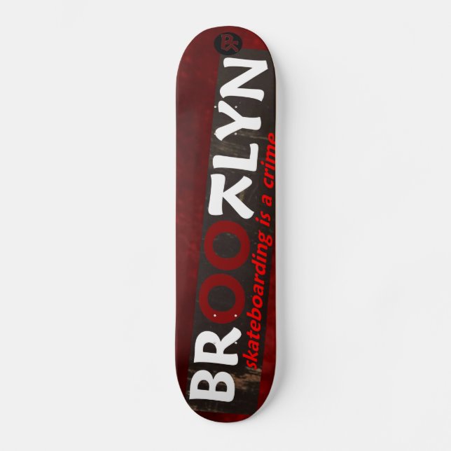 BROOTLYN-Skateboarding ÄR ett brott Mini Skateboard Bräda 18,7 Cm (Framsida)