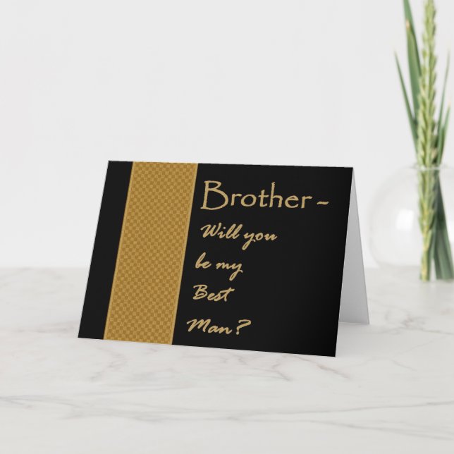 BROR - Bästeman Bröllopsinbjudan Inbjudan (Framsida)