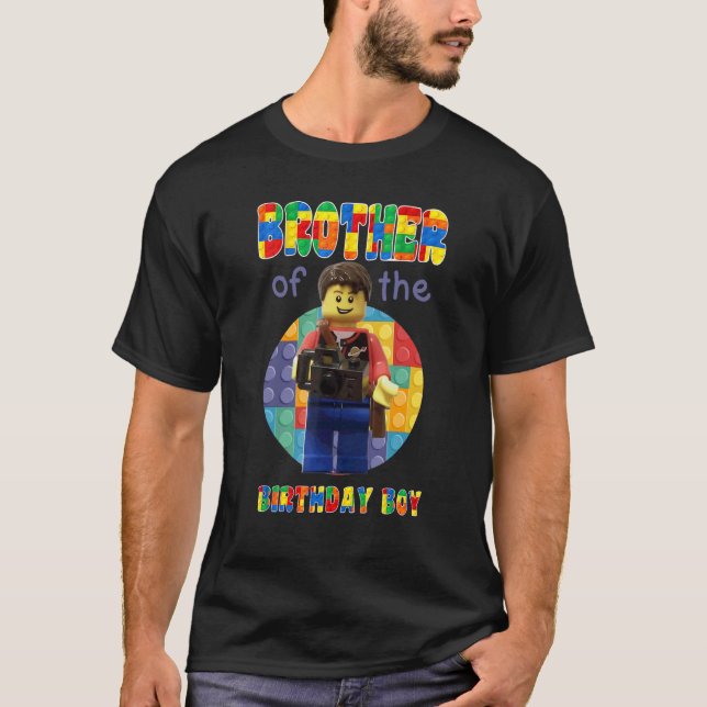 Bror Brick Builder Block Master Builder T Shirt (Framsida)