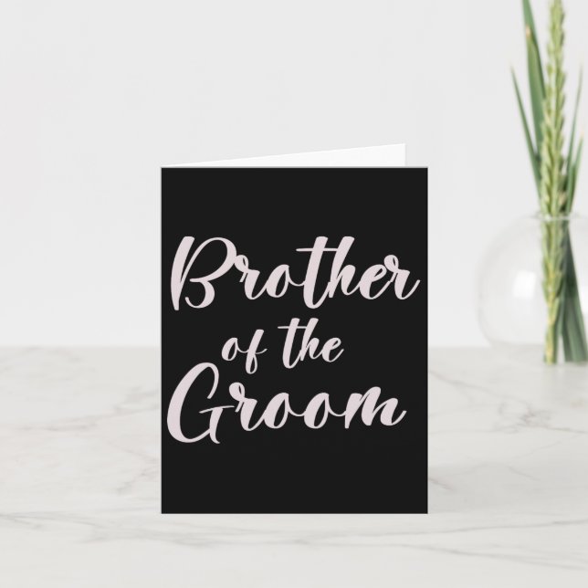 Bror för Groom Tee-teamet i Bröllop i Groom Bro Kort (Framsida)