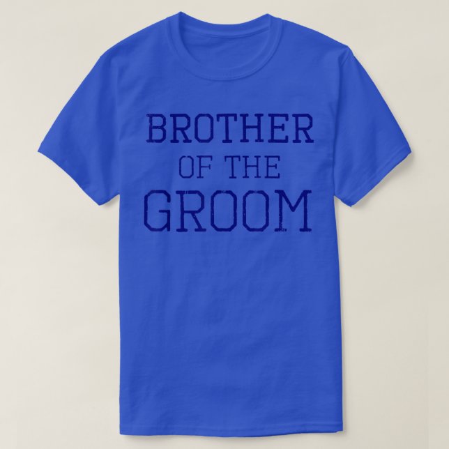 Bror för GroomCoordinating-Bröllopsfesten T Shirt (Design framsida)