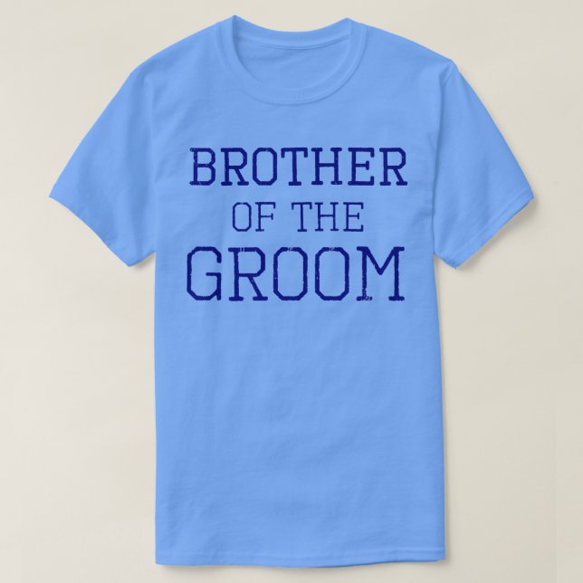 Bror för GroomCoordinating-Bröllopsfesten T Shirt (Design framsida)