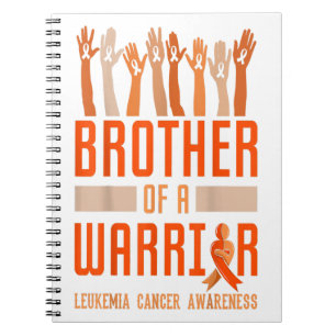 Bror för Warrior Leukemia Awareness Ribbon Gift Anteckningsbok