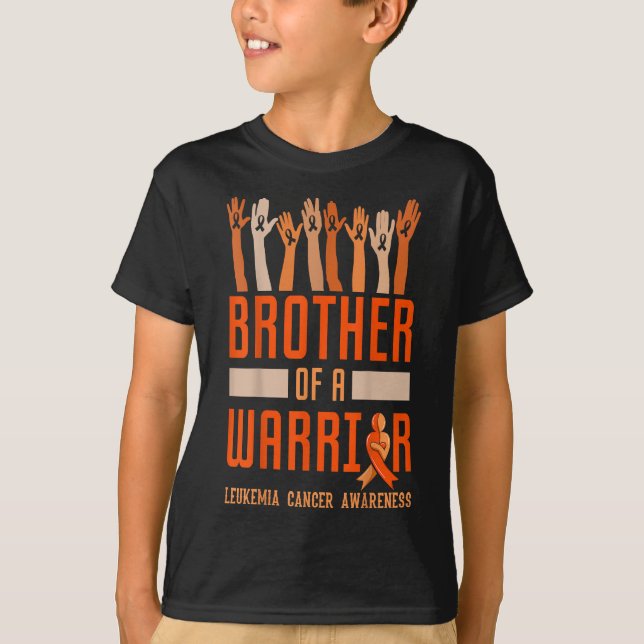 Bror för Warrior Leukemia Awareness Ribbon Gift T Shirt (Framsida)