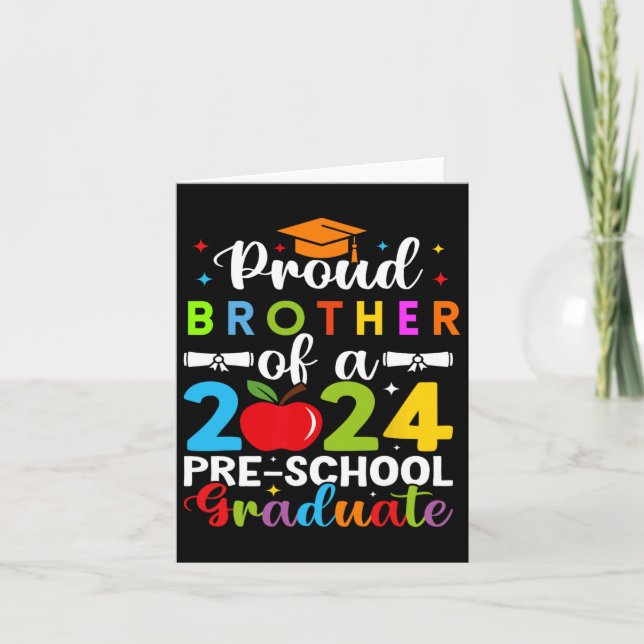 Bror från 2024 Förskola i Student Studenten Kort (Framsida)