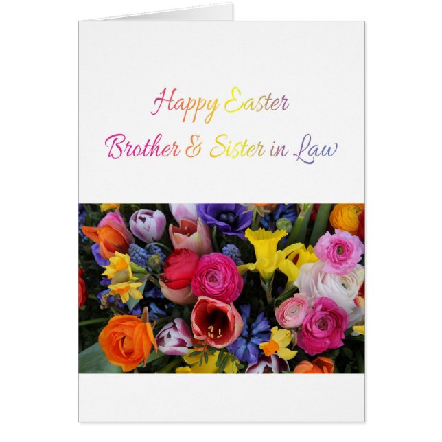 Bror & fru Glad påsk Hälsningskort (Framsidan)