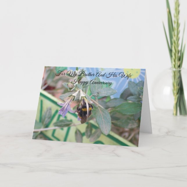Bror hustru Personlig Bröllopsdag Kort (Framsida)