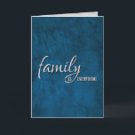 Bror i födelsedagsblå läder kort<br><div class="desc">Blått läderbakgrund för svärbroder. Inre text kan ändras för alla familjemedlemmar.</div>