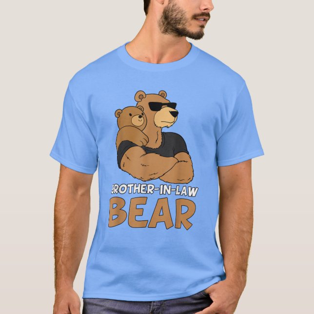 Bror i juridik med Bear Unge T Shirt (Framsida)