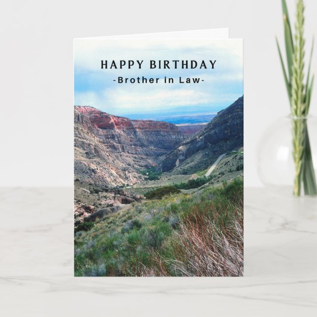Bror i Lag Birthday Big Horn Mountains Wyoming Kort (Framsida)