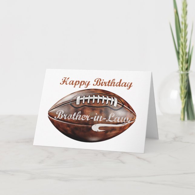 Bror i Lag Birthday Grunge Large Football Kort (Framsida)