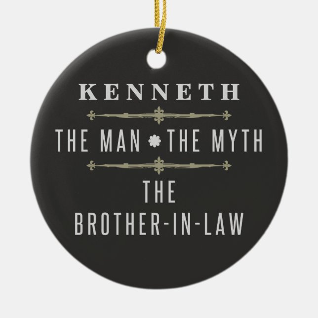 Bror-in-law-mannen myten julgransprydnad keramik (Framsidan)