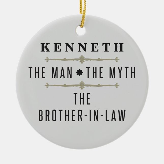 Bror-in-law-mannen myten julgransprydnad keramik (Framsidan)