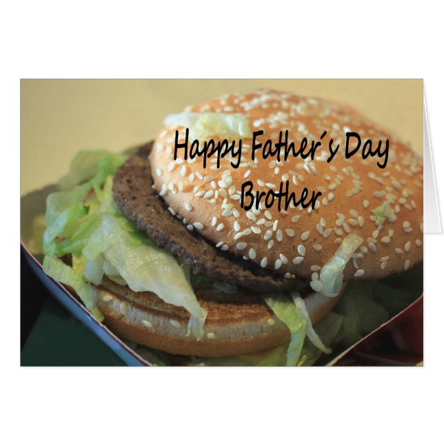 bror Lycklig Fars dag Hälsningskort (Framsidan Horizontal)