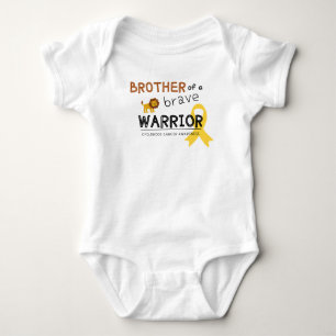 bror modig krigare cancer lejon baby bodysuit t shirt