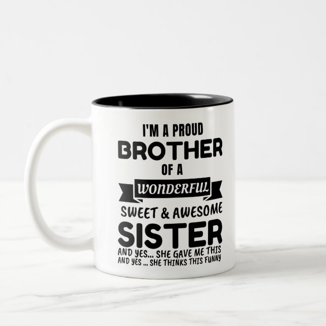 Bror och hans Fantastisk-syster Två-Tonad Mugg (Vänster)