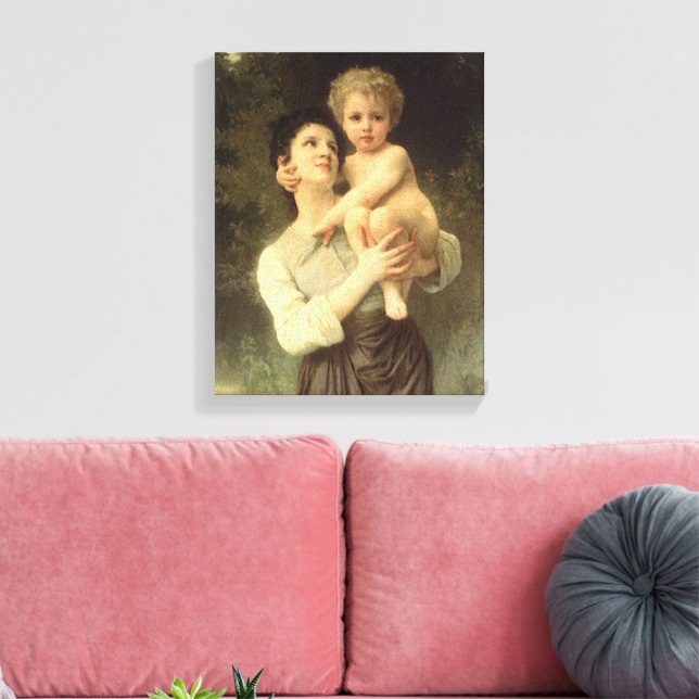 Bror och syster av William Adolphe Bouguereau Canvastryck (Insitu (Vardagsrum))