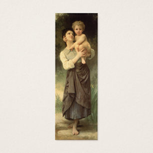 Bror och syster av William Adolphe Bouguereau Litet Visitkort