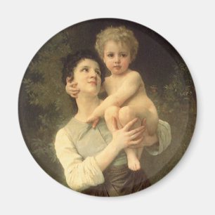 Bror och syster av William Adolphe Bouguereau Magnet