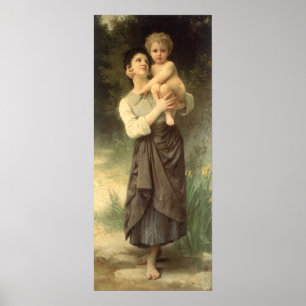 Bror och syster av William Adolphe Bouguereau Poster