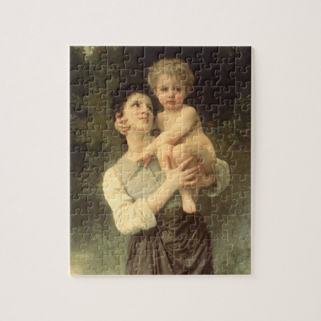 Bror och syster av William Adolphe Bouguereau Pussel (Vertikal)