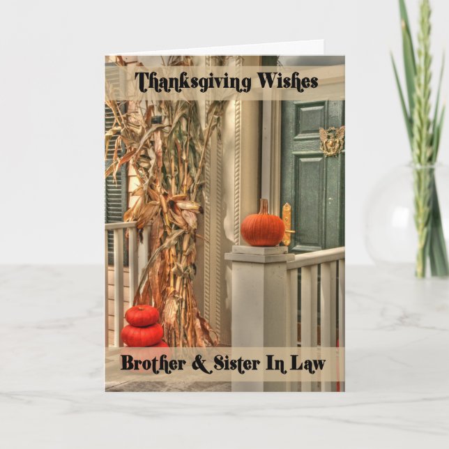 Bror och syster i Lag Happy thanksgiving Helgkort (Framsida)