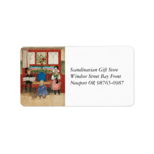 Bror och syster Play Mamma och Pappa Adressetikett