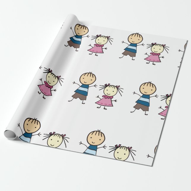 Bror och syster presentpapper (Utrullad)