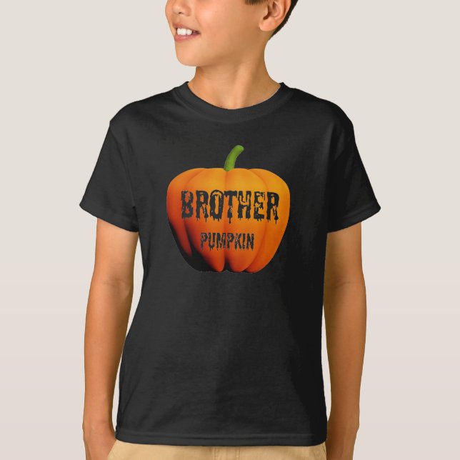 Bror Pumpa Halloween-design T Shirt (Framsida)