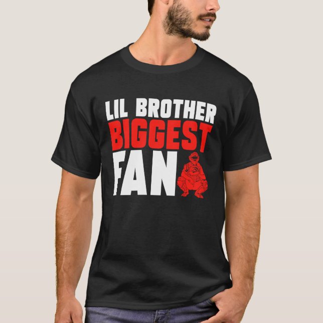 Bror syster  Baseboll Softboll Catcher T Shirt (Framsida)
