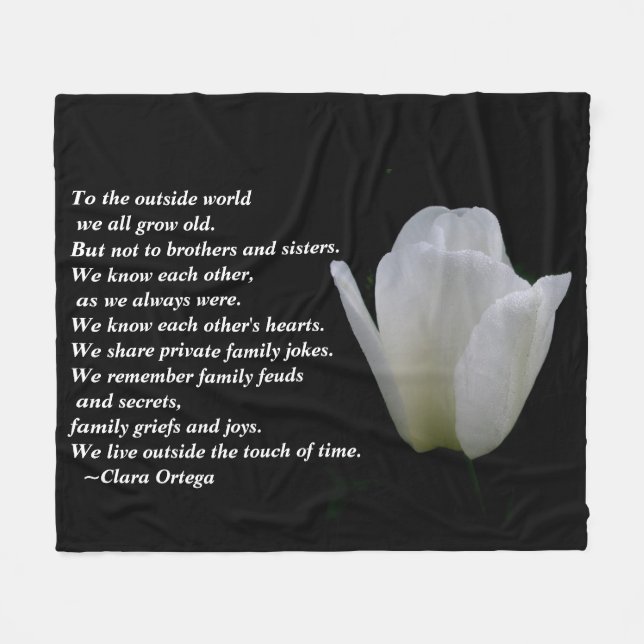 Bror/syster födelsedag fleecefilt (Framsidan (Horisontell))