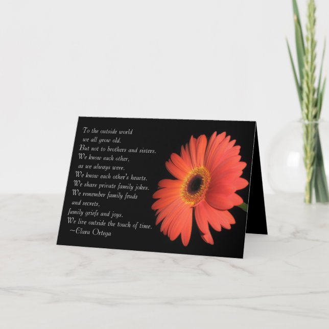 Bror/syster födelsedag kort (Framsida)