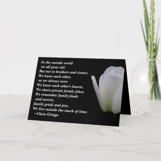 Bror/syster födelsedag kort (Framsida)