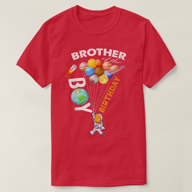 Bror till Astronaut Boy Space Kids G. T Shirt (Design framsida)