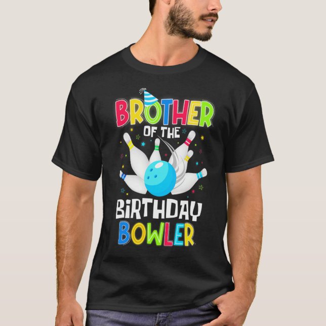 Bror till Birthday Bowlareare Bowling Boys Manar T Shirt (Framsida)