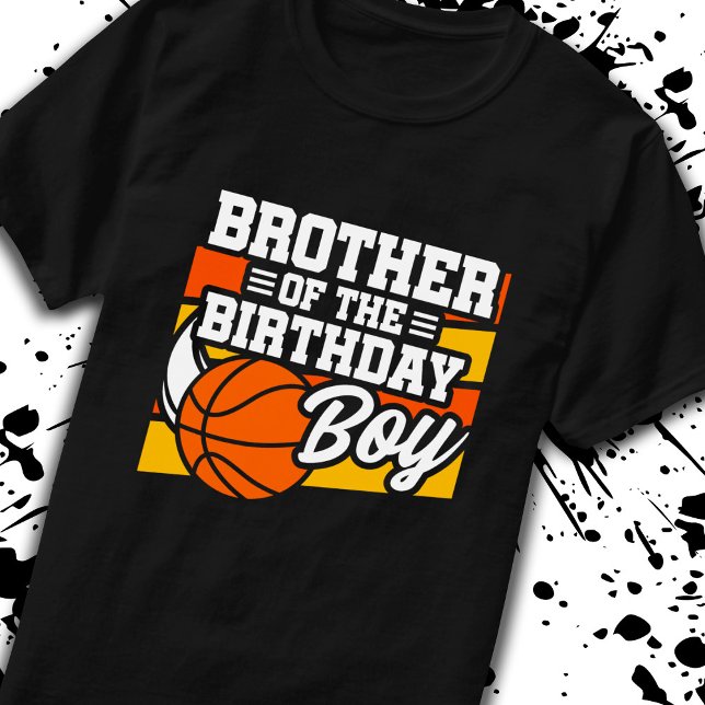 Bror till Birthday Boy Boys Basketball Birthday T Shirt (Skapare uppladdad)