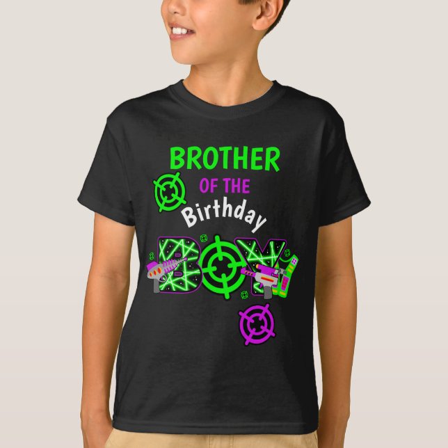 Bror till Birthday Boy Laser märkre shirt T (Framsida)