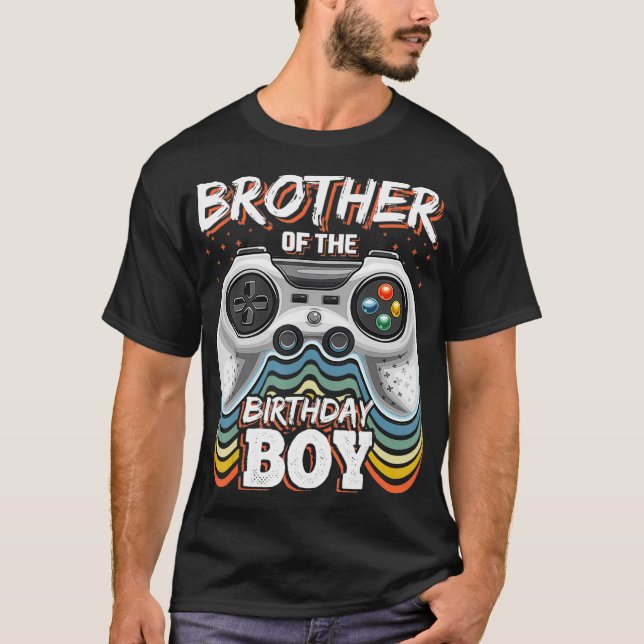 Bror till Birthday Boy Matching Video Game Bi T Shirt (Framsida)