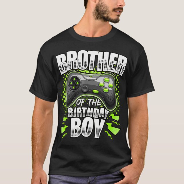 Bror till Birthday Boy Matching Video Game Bi T Shirt (Framsida)