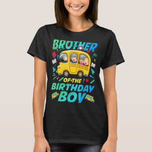 Bror till Birthday Boy School Buss Bday Family T Shirt