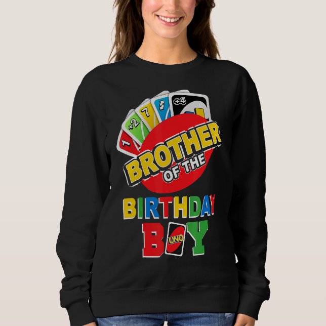 Bror till Birthday Boy Shirt Uno pappa Pappa F T (Framsida)