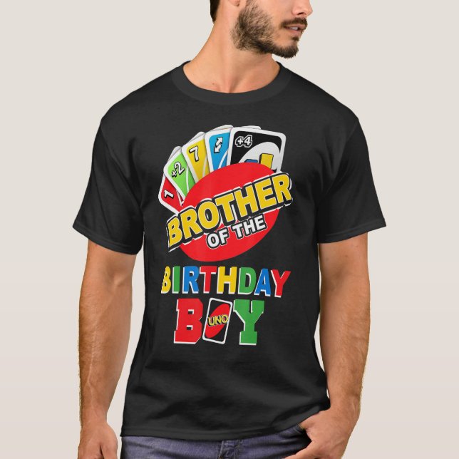 Bror till Birthday Boy Shirt Uno pappa Pappa F T Shirt (Framsida)