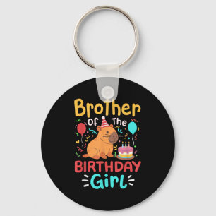 Bror till Birthday Girl Capybara Bday Family Nyckelring