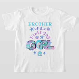 Bror till Birthday Girl Dolphin shirt Party T