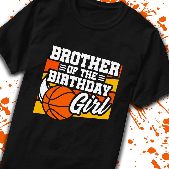 Bror till Birthday Girl Girls Basketball Birthday T Shirt (Skapare uppladdad)