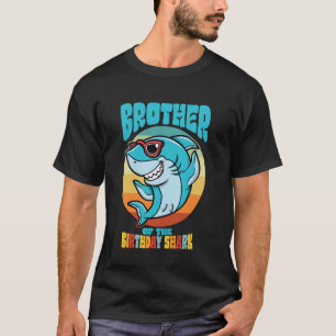 Bror till Birthday Kid Shark Party Bro-familjen T Shirt