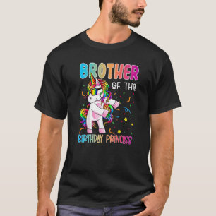Bror till Birthday Princess Flossing Unicorn T Shirt